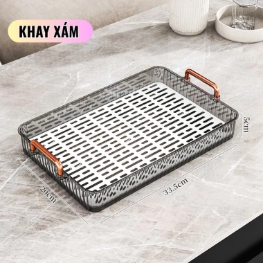 Khay Acrylic Lilys sang trọng - Đựng ly, cốc, úp trà chịu nhiệt, bền đẹp, dễ vệ sinh, chỉ 120.047 VND