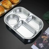 Khay ăn tối NLINNI inox 304 có nắp - Đĩa chia 4/5 ngăn, bộ đồ ăn nhà bếp đa năng, giảm còn 161.700₫ 4