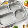 Khay ăn tối NLINNI inox 304 có nắp - Đĩa chia 4/5 ngăn, bộ đồ ăn nhà bếp đa năng, giảm còn 161.700₫ 6
