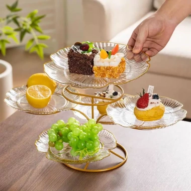 Khay bánh kẹo 3 tầng mẫu mới – Đựng mứt Tết, trái cây, giá ưu đãi 185k