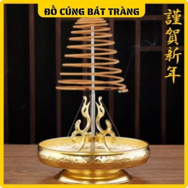 Khay Cắm Hương Vòng Bạc Hợp Kim Hình Rồng Cá - Đốt Nhang Khoang 149.000