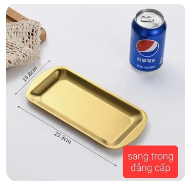 Khay chén inox màu vàng sang trọng - Đựng nước chấm, nước sốt - Giá ưu đãi 26.250đ 6