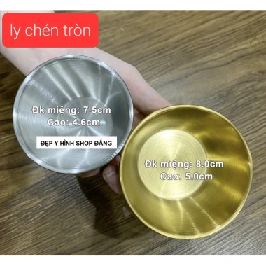 Khay chén inox màu vàng sang trọng - Đựng nước chấm, nước sốt - Giá ưu đãi 26.250đ 9