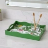 Khay chữ nhật sơn mài hoa hồng hoa lan - Bánh kẹo, ấm chén trà, mứt Tết sang trọng