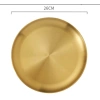 Khay đĩa tròn inox mạ vàng bạc sang trọng - Giá chỉ 38.250đ giảm tới 10.710đ 4