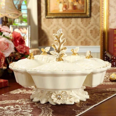 Khay đựng bánh kẹo Tết bằng sứ phong cách châu Âu - Giá ưu đãi 1,095,000 VNĐ
