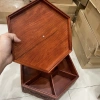Khay Đựng Bánh Kẹo Tết Gỗ Hương Cao Cấp Trơn Lục Giac Trạm Chữ Xung Quanh - Giá Ưu Đãi 455.000 VNĐ 4