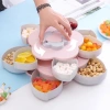 Khay đựng bánh kẹo Tết hoa sen xoay 10 cánh sang trọng, hộp mứt 2 tầng giảm còn 90.000₫ 2