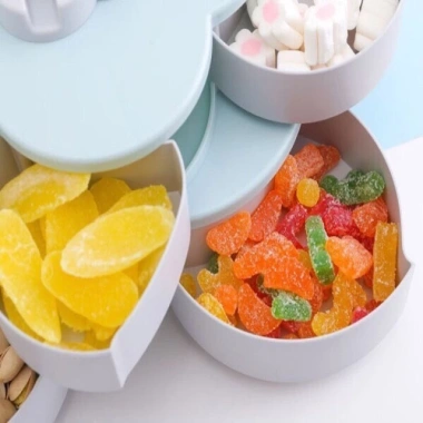 Khay đựng bánh kẹo Tết hoa sen xoay 10 cánh sang trọng, hộp mứt 2 tầng giảm còn 90.000₫ 4