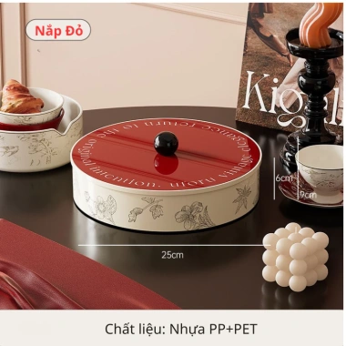 Khay đựng bánh kẹo Tết nhiều ngăn sang trọng, chất liệu cao cấp - Giá 195.000₫ 5