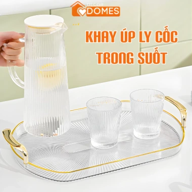 Khay Đựng Đồ Uống và Bánh Kẹo Trong Suốt DOMES - Bàn Trà Tết Sang Trọng, 67.000 VND