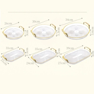 Khay Đựng Đồ Uống và Bánh Kẹo Trong Suốt DOMES - Bàn Trà Tết Sang Trọng, 67.000 VND