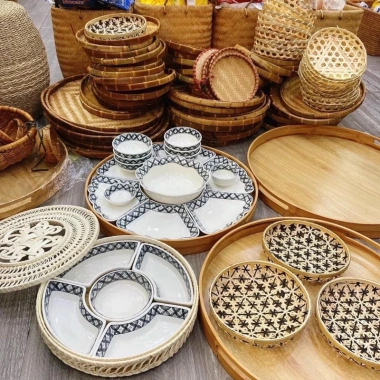 Khay Đựng Mâm Cúng Gia Tiên Cao Cấp Gỗ & Tre - Sang Trọng, Giá 240.000 VNĐ 2 Khay Đựng Mâm Cúng Gia Tiên Cao Cấp Gỗ & Tre - Sang Trọng, Giá 240.000 VNĐ 2