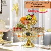Khay Đựng Mứt, Bánh Kẹo Hoa Sen 6 Cánh Xoay 360 độ Mạ Vàng Đồng Tráng Gương Cao Cấp Sang Trọng 215k 6
