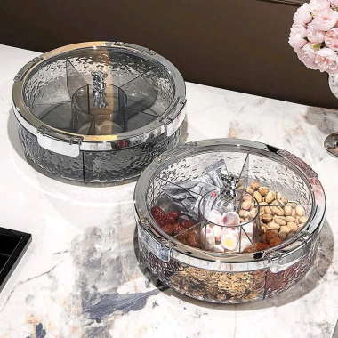 Khay Đựng Mứt Tết Gấu Đa Năng Trong Suốt - Kệ Bánh Kẹo Giảm Giá 75.000