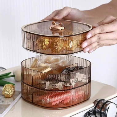 Khay Đựng Mứt Tết Gấu Đa Năng Trong Suốt - Kệ Bánh Kẹo Giảm Giá 75.000