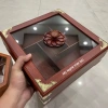 Khay đựng Mứt Tết vuông kính bọc đồng size lớn - Gỗ hương sang trọng, giảm giá 435k 2
