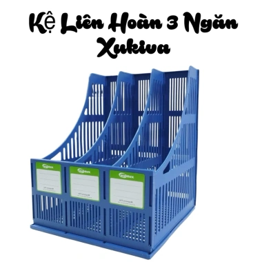 Khay đựng tài liệu 3 ngăn nhựa xéo - Kệ liên hoàn, giá chỉ 60.000₫, tiết kiệm không gian