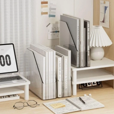 Khay đựng tài liệu A4 trong suốt - Kệ sách vở gọn gàng bằng nhựa acrylic cứng cáp, giá ưu đãi 41.000đ 5