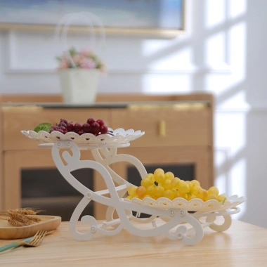 Khay Đựng Trái Cây 2-3 Tầng - Trang Trí Bàn Tiệc, Sinh Nhật, Văn Phòng - Giá 69k 9