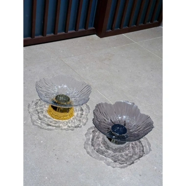 Khay Đựng Trái Cây Chân Cao Trong Suốt - Trang Trí Bàn Ăn Sang Trọng Giá 89.000đ