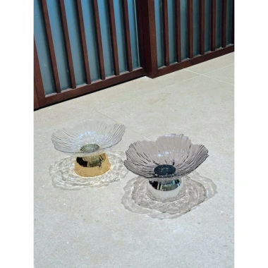 Khay Đựng Trái Cây Chân Cao Trong Suốt - Trang Trí Bàn Ăn Sang Trọng Giá 89.000đ
