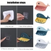 Khay Đựng Xà Phòng Hình Cá Heo Dễ Thương - Kệ Dính Tường Tiết Kiệm Không Gian Molangshop 7