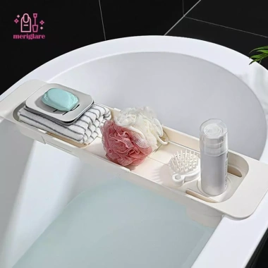 Khay giá lưu trữ bồn tắm đa chức năng cho nến, sách, khăn - giảm còn 267k