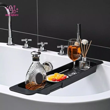 Khay giá lưu trữ bồn tắm đa chức năng cho nến, sách, khăn - giảm còn 267k