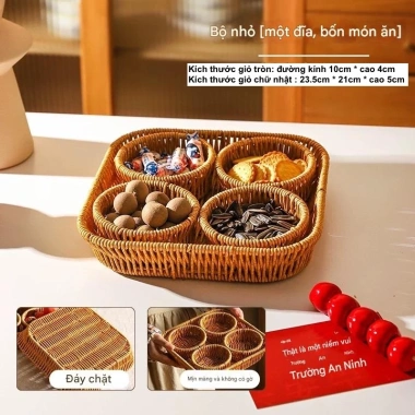 Khay Giả Mây Đa Năng Tết – Đựng Mứt, Trái Cây, Bánh Kẹo, Giá ưu đãi 249.000 10