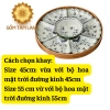 Khay Gỗ 2 Mặt Phủ Vân Gỗ - Khay Tre, Hoa Mặt Trời, Mây - Mâm Cúng Gia Tiên Giá 130.000đ 2