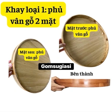 Khay gỗ đa năng bộ bát đĩa hoa mặt trời - Đặt riêng, chuẩn đẹp, giảm giá 169,000₫ 3