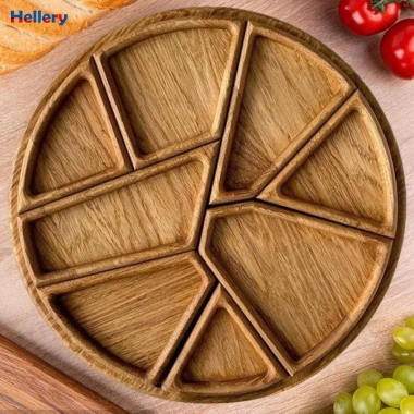 Khay gỗ đa năng có ngăn tháo rời - Đĩa đựng thức ăn chay cho tiệc tráng miệng và đám cưới - Giá ưu đãi 502.700