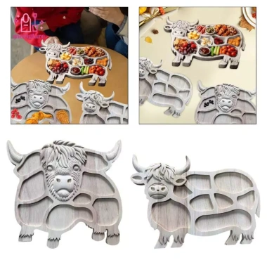Khay gỗ dễ thương tấm tráng miệng - Đĩa trang trí nhà hàng, bàn ăn, quán cà phê - 356.400₫