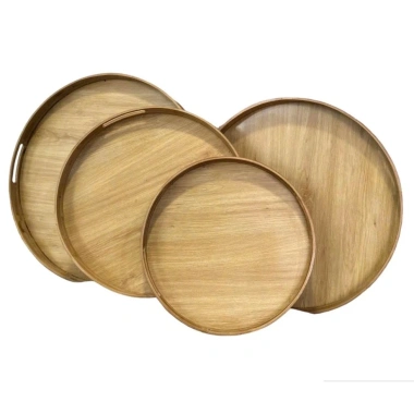 Khay Gỗ Đựng Bộ Hoa Mặt Trời, Mứt, Ấm Chén 5 Size 32-60cm Mâm Tròn Gia Tiên Giá Ưu Đãi 255.000₫