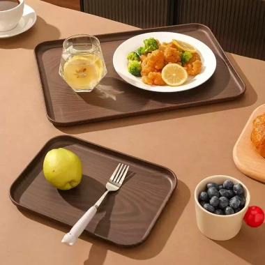 Khay gỗ nhựa vân gỗ đa năng cho quán ăn, nhà hàng và chụp ảnh - Giá chỉ 25.000 VNĐ 5 Khay gỗ nhựa vân gỗ đa năng cho quán ăn, nhà hàng và chụp ảnh - Giá chỉ 25.000 VNĐ 5
