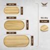 Khay gỗ Oval Decor Tết – Quà Tết sang trọng, trang trí bàn trà, đựng mứt, bánh, hạt – Giá ưu đãi 97.500₫ – Vibasic 6