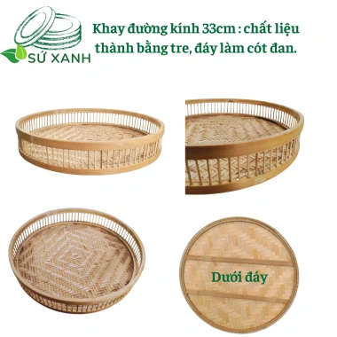Khay Gỗ phủ vân gỗ, khay tre, Hoa Mặt Trời, Khay Mây - Mâm Cúng Gia Tiên, Đường Kính 45-55cm Sứ Xanh giá 130.000₫ 10 Khay Gỗ phủ vân gỗ, khay tre, Hoa Mặt Trời, Khay Mây - Mâm Cúng Gia Tiên, Đường Kính 45-55cm Sứ Xanh giá 130.000₫ 10