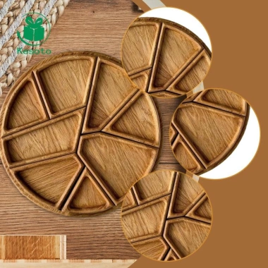 Khay Gỗ Tháo Rời Đa Năng Đồ Ăn Nhẹ, Trái Cây, Kẹo - Phù Hợp Đám Cưới và Tiệc Tráng Miệng - Giá 502.700 VND 3