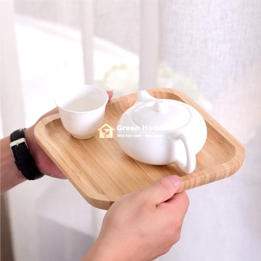 Khay Gỗ Tre Nhà Mộc Decor Cao Cấp - Đĩa Gỗ Tự Nhiên Chụp Hình, Đựng Đồ Ăn Uống 46k