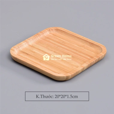 Khay Gỗ Tre Nhà Mộc Decor Cao Cấp - Đĩa Gỗ Tự Nhiên Chụp Hình, Đựng Đồ Ăn Uống 46k