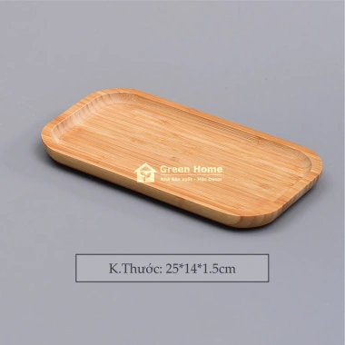Khay Gỗ Tre Nhà Mộc Decor Cao Cấp - Đĩa Gỗ Tự Nhiên Chụp Hình, Đựng Đồ Ăn Uống 46k
