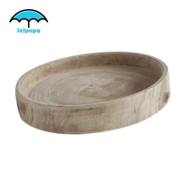 Khay Gỗ Tròn Trung Tâm Trang Trại - Khay Trà Sang Trọng cho Nhà Bếp & Ottoman, Giá ưu đãi 321.200₫