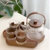Khay gỗ uốn lượn đựng ấm chén, trà, bánh kẹo Tết - phong cách Nhật, 189.000₫ 3