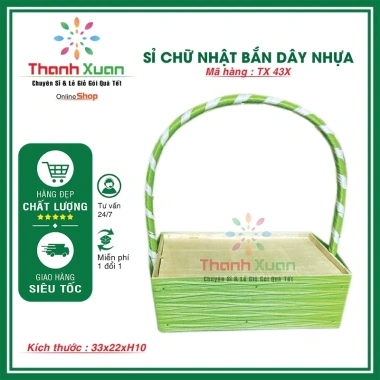 Khay gói quà Tết chữ nhật bắn dây nhựa màu cam - Giỏ quà sang trọng, chỉ 54.000₫ 2 Khay gói quà Tết chữ nhật bắn dây nhựa màu cam - Giỏ quà sang trọng, chỉ 54.000₫ 2