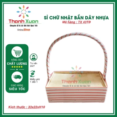 Khay gói quà Tết chữ nhật bắn dây nhựa màu cam - Giỏ quà sang trọng, chỉ 54.000₫ 10 Khay gói quà Tết chữ nhật bắn dây nhựa màu cam - Giỏ quà sang trọng, chỉ 54.000₫ 10