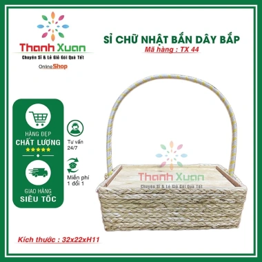 Khay gói quà Tết chữ nhật cạp nhựa trắng đỏ - Giá ưu đãi 59.000, tiện lợi, sang trọng
