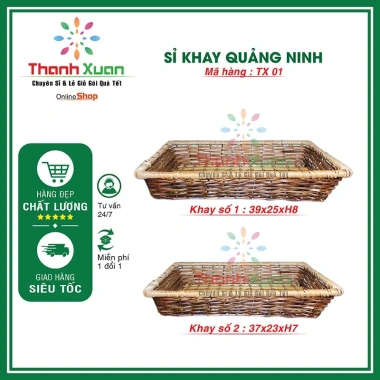 Khay gói quà Tết hộc gỗ thông - Giỏ quà sang trọng, giảm còn 65.000 VND 6