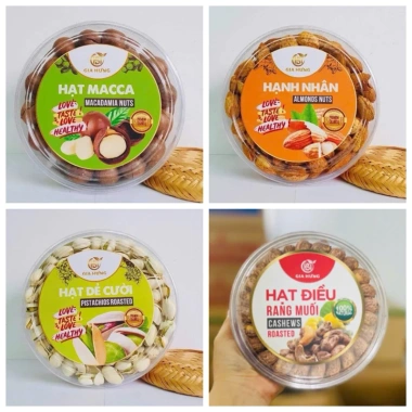 Khay hạt dinh dưỡng 500g - hỗn hợp hạt điều, hạt dẻ, hạnh nhân, macca giá ưu đãi 145k