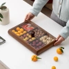 Khay hũ đựng bánh kẹo gỗ nâu óc chó vuông tròn - Sang trọng tiệc Tết, đám cưới, bàn trà - Hot trend, 279k 10